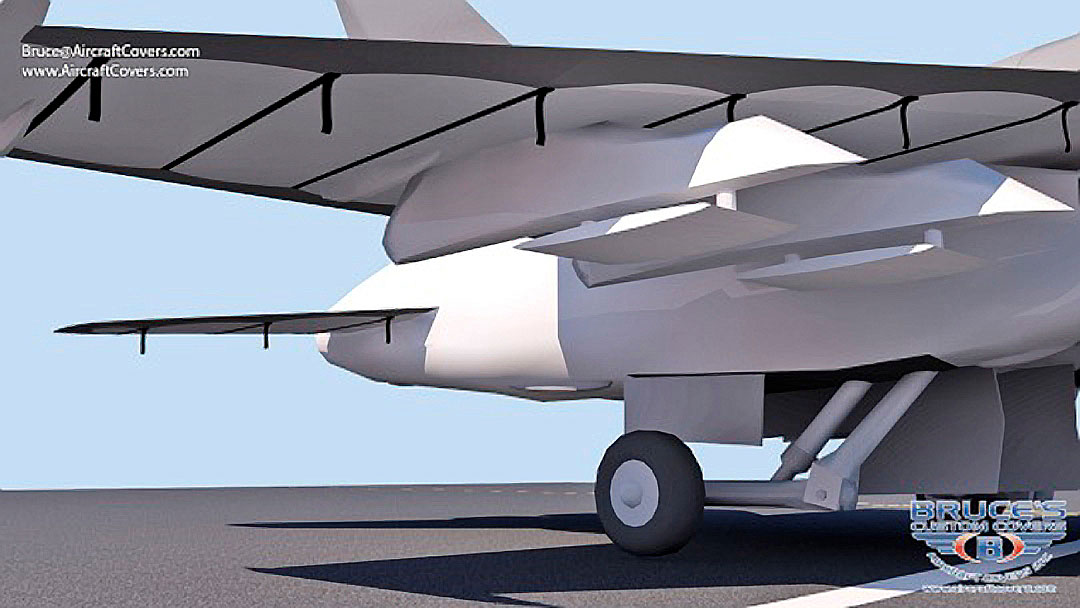F-18 Wing Covers, 3D rendering