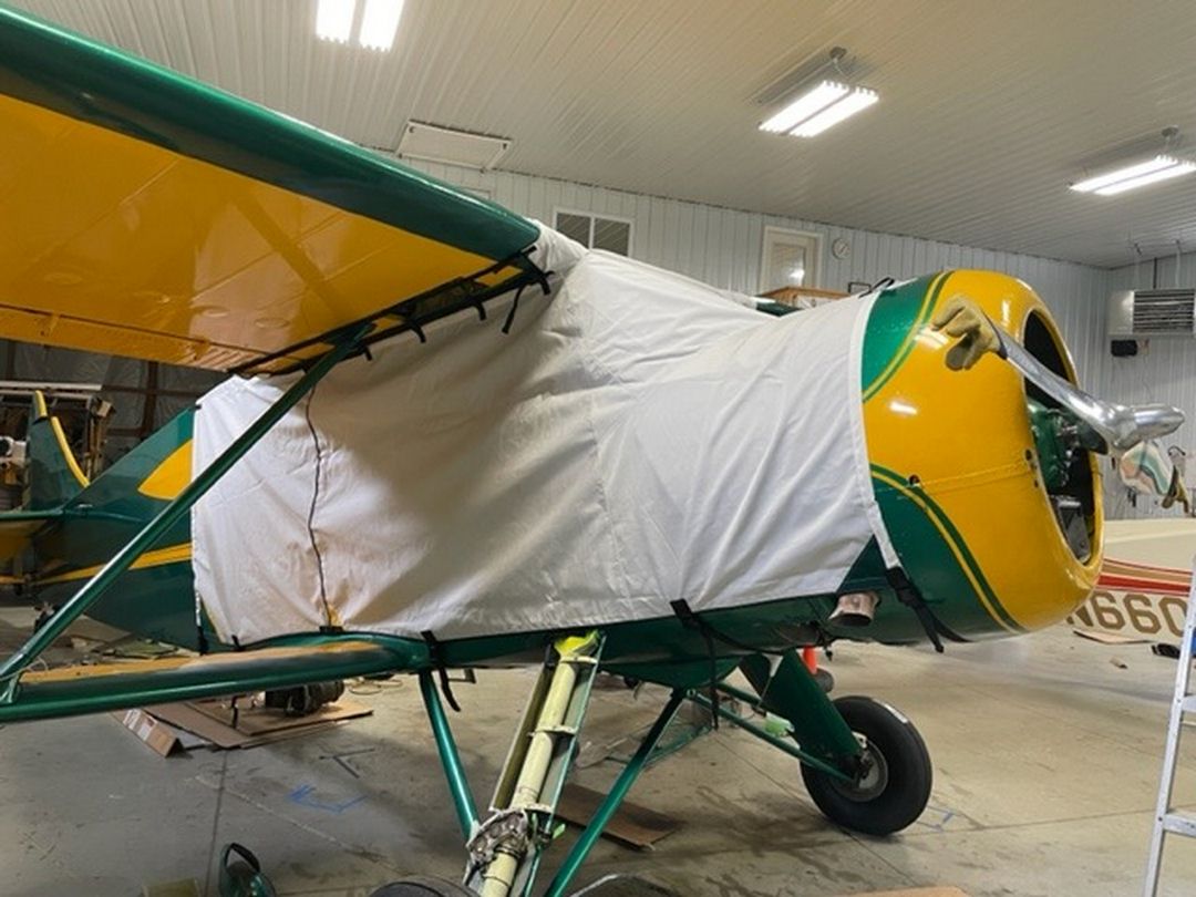 Waco Cabin Biplane Cabin Cover (Over Top Type), Ext. To Cover Baggage Door