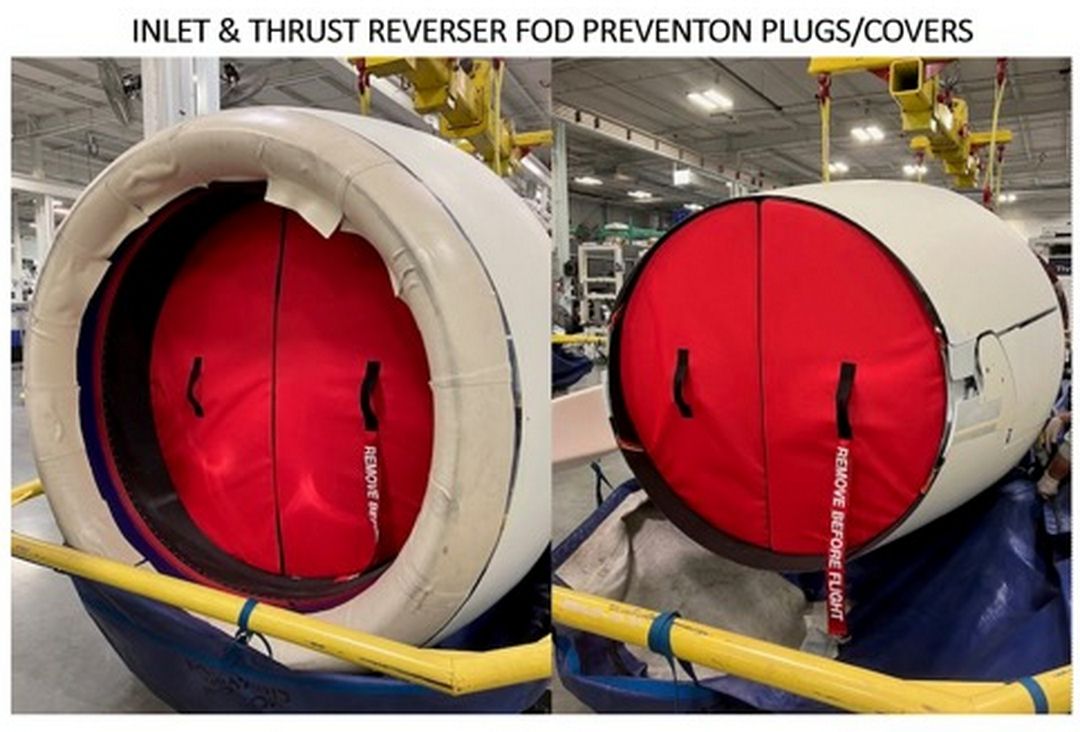 Gulfstream G500 FOD protection plugs for mfg process