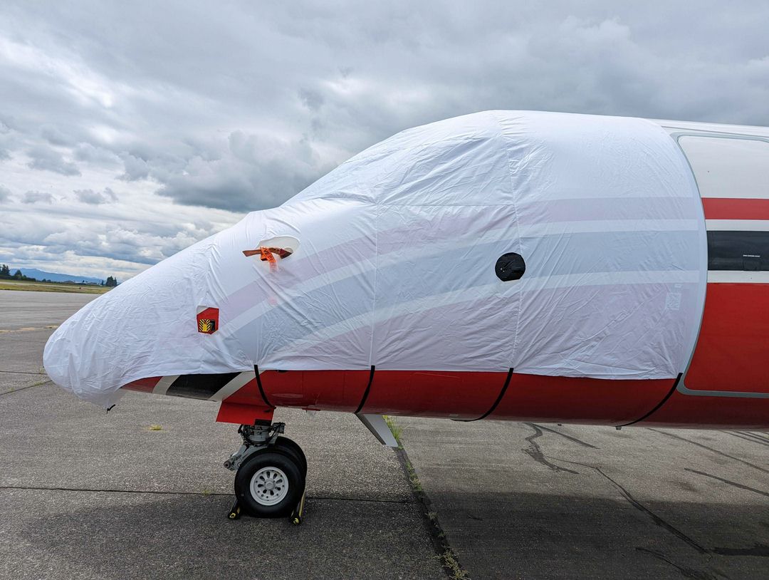 DeHavilland Dash 8, Q400 Cockpit/Nose Cover, test fit cover